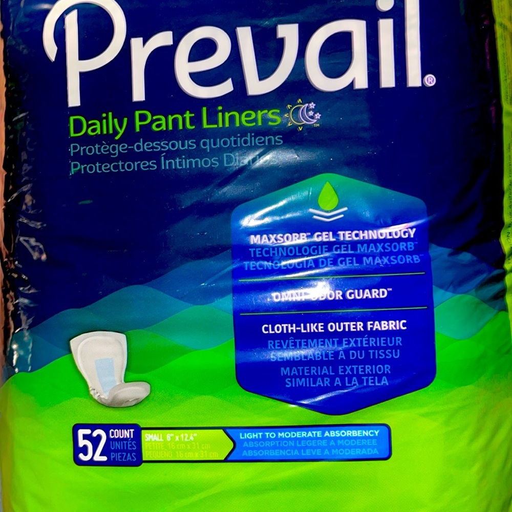 Prevail daily pant liners 52 count